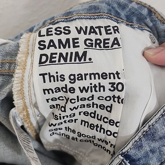 Cotton On Blue Stretch Ripped Mom Jean size 10 NWT - Picture 6 of 12